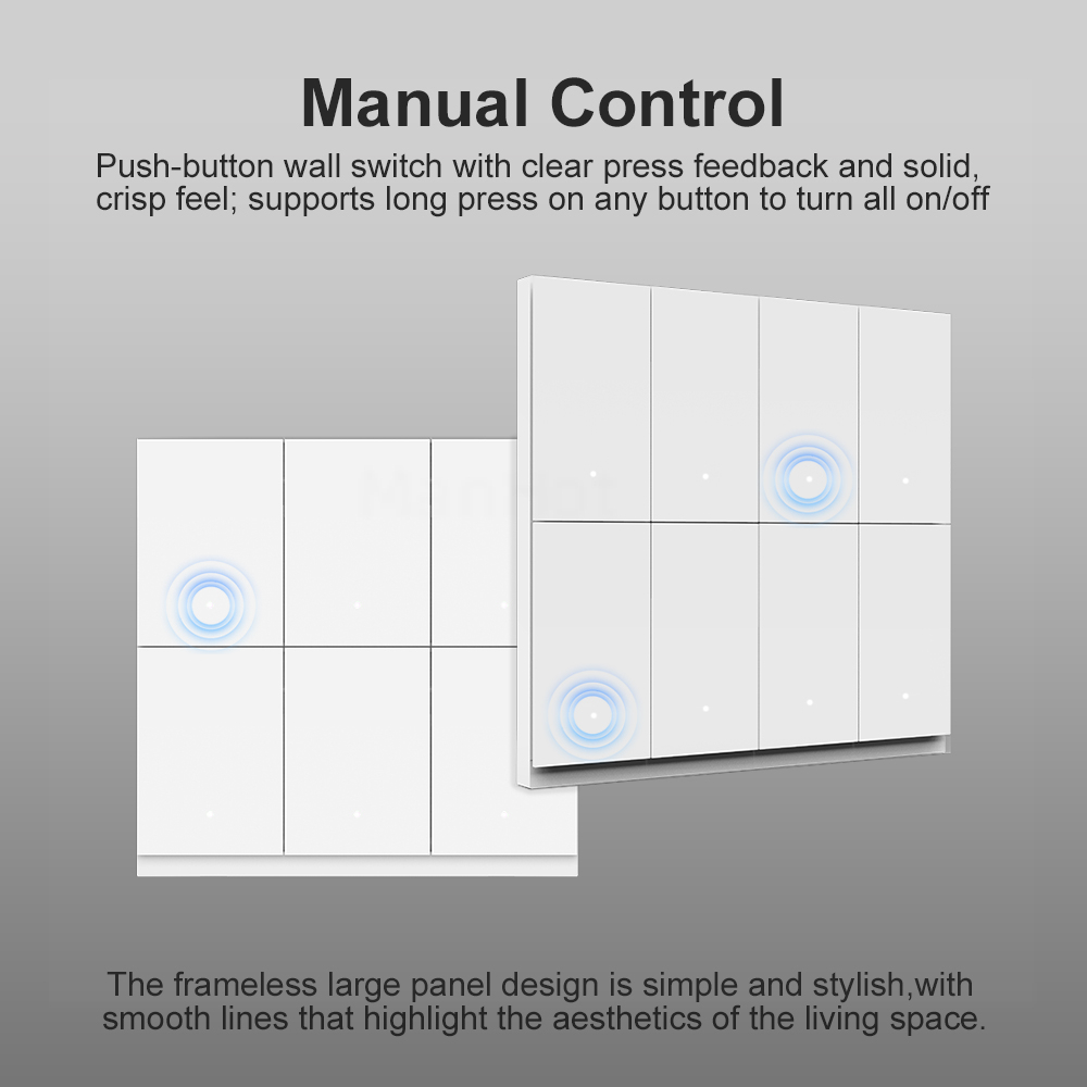 MANHOT 6/8 Gang WiFi Zigbee Sm - Smart Light Switch Wifi 评论和价格